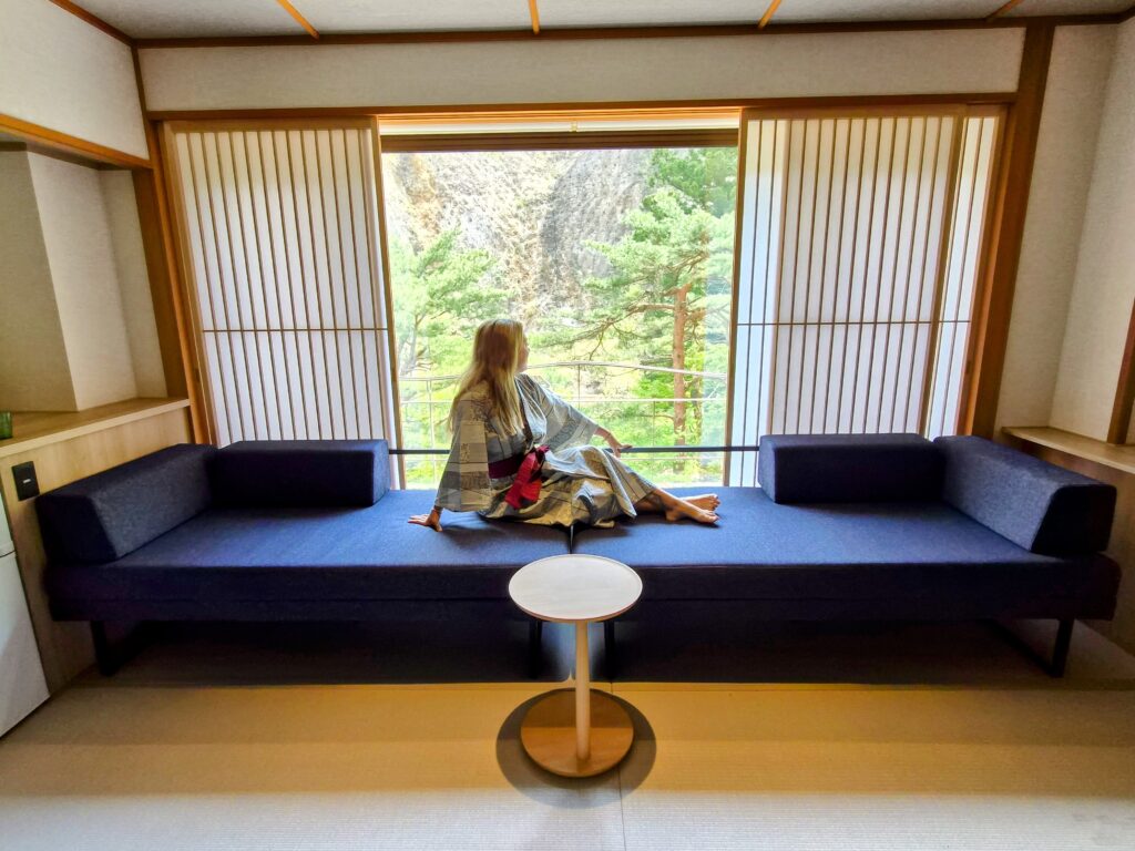 A traditional Japanese Ryokan hotel in Fukushima Japan with Travel Blogger Alyssa Ramos of MyLifesAMovie.com