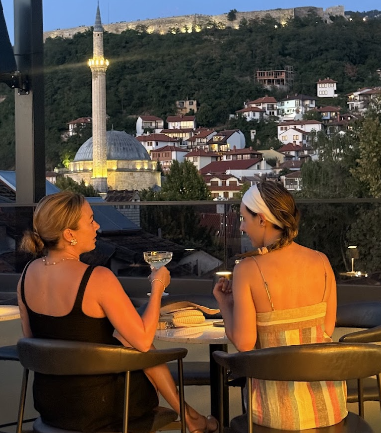 Rooftop drinks in Prizren, Kosovo
