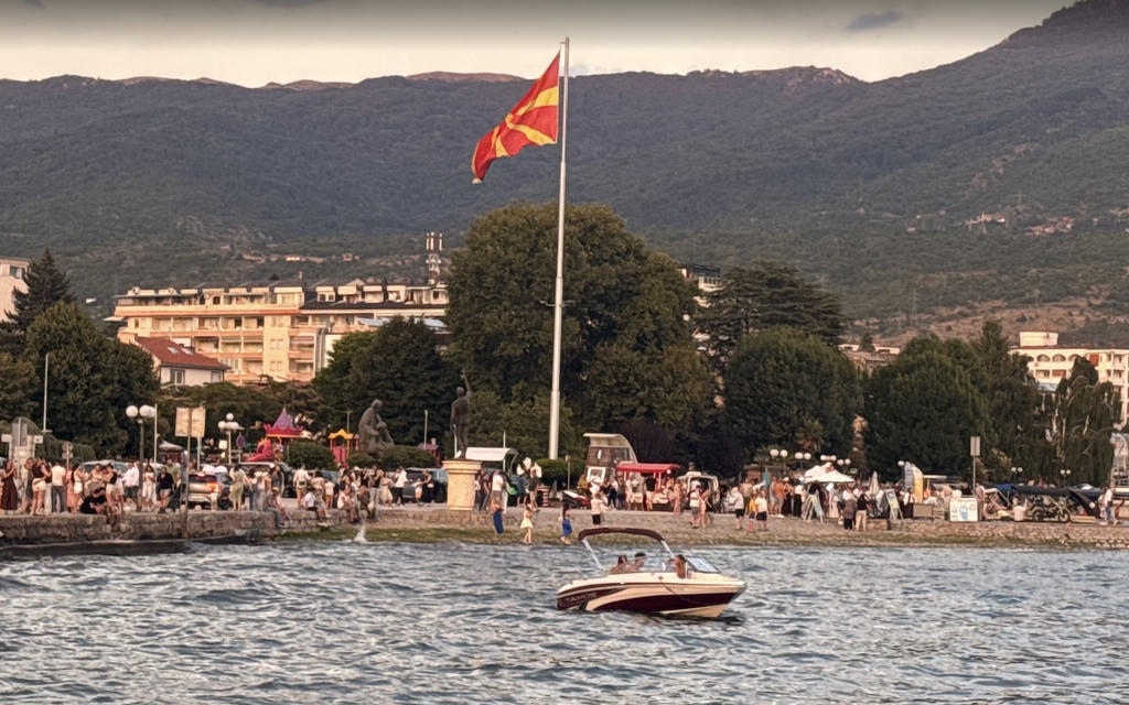 Lake Ohrid's Old town along the lake